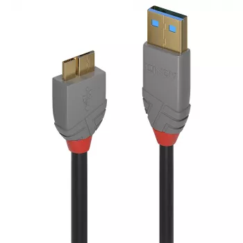 Lindy 3 m USB 3.2 Type A į Micro-B kabelis, 5 Gbps, Anthra Line