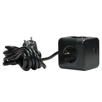 Microconnect GRUCUBE2USB-B3 maitinimo ilgintuvas 3 m 3 kintamosios srovės lizdai (-ų) Vidaus Juoda