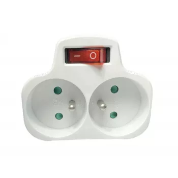 Įjungimo/išjungimo kištukinis jungiklis MicroConnect MC-PLUGOOEU1+2FRW EU tipo
