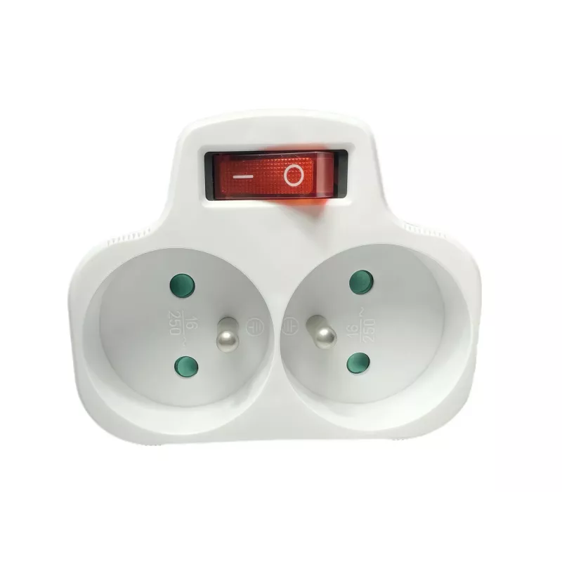 Įjungimo/išjungimo kištukinis jungiklis MicroConnect MC-PLUGOOEU1+2FRW EU tipo