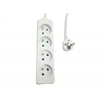 Kištukinis lizdas MicroConnect MC-PS040150FRW — 4 krypčių, prancūziško tipo lizdai