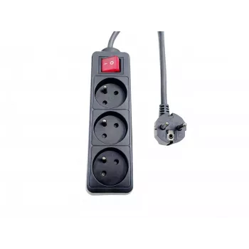 Microconnect MC-PSOO030150FRB maitinimo ilgintuvas 1,5 m 3 kintamosios srovės lizdai (-ų) Vidinis Juodas