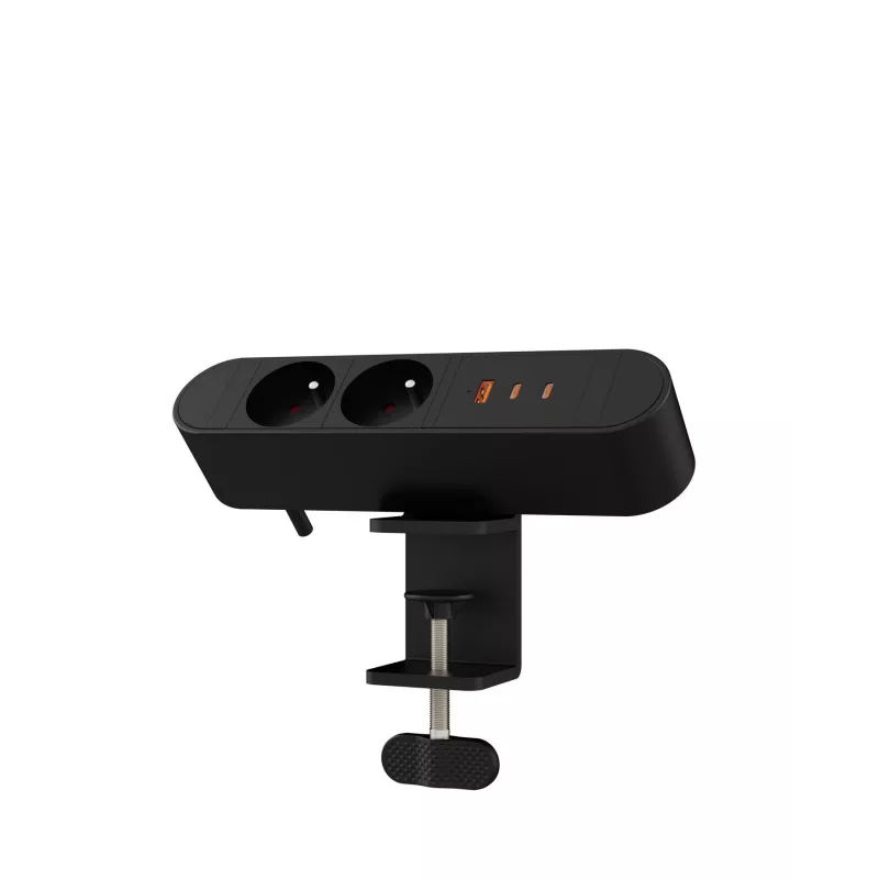 Daugiavietis stalinis maitinimo lizdas MicroConnect MC-MDPS-FR2-67W — 2 lizdai, 67W bendra galia