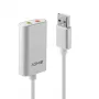 Garso keitiklis Lindy USB Type A į garso keitiklį, sidabrinis/baltas, 25 g