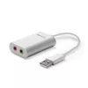 Garso keitiklis Lindy USB Type A į garso keitiklį, sidabrinis/baltas, 25 g
