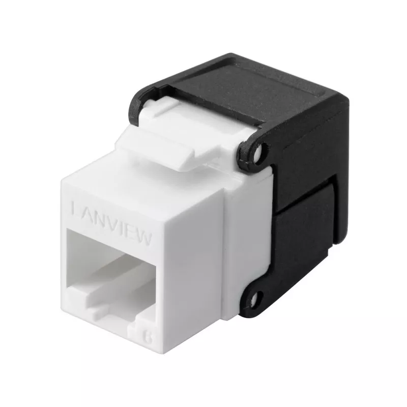 Lanview LVN128078 plokščias juodas RJ-45 kištukinis modulis