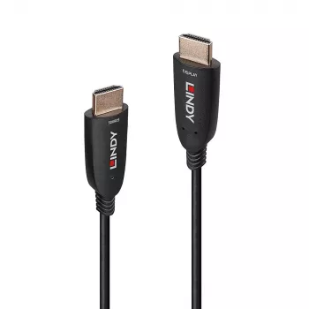 Lindy 40 m šviesolaidinis hibridinis HDMI 8K60 laidas 48 Gbit/s, juodas