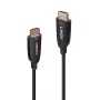 Lindy 40 m šviesolaidinis hibridinis HDMI 8K60 laidas 48 Gbit/s, juodas