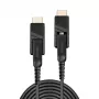Lindy 30 m hibridinis šviesolaidinis mikro-HDMI 18G laidas su nuimamomis HDMI ir DVI jungtimis