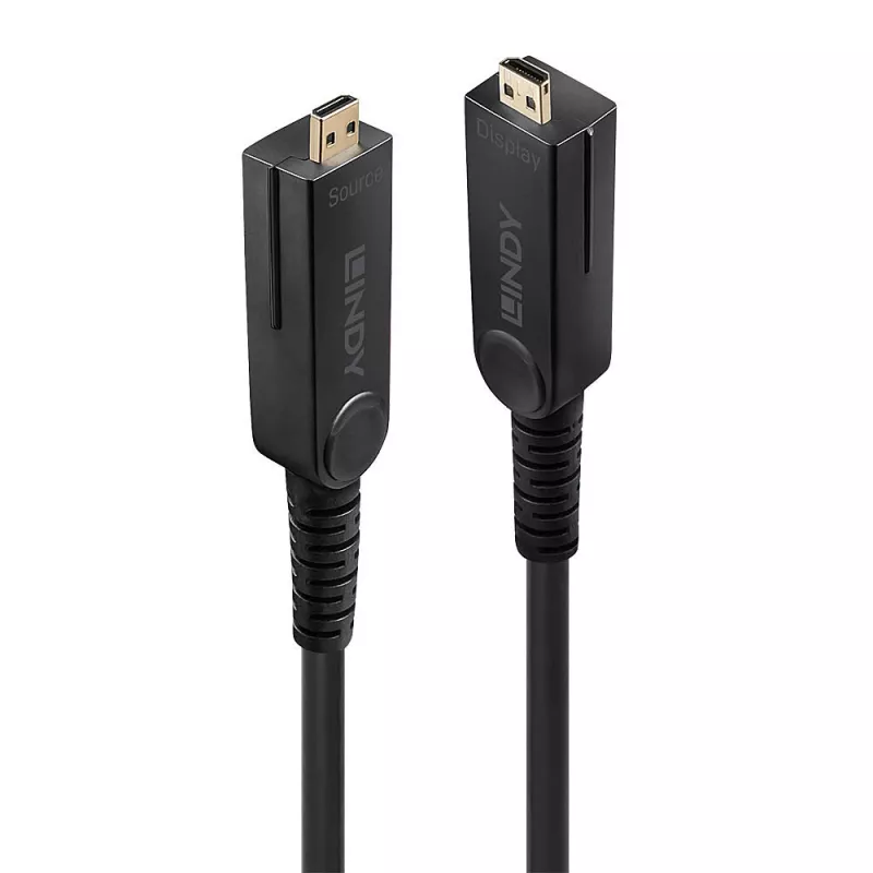 Lindy 70 m šviesolaidinis hibridinis Micro-HDMI 18G laidas su nuimamomis HDMI ir DVI jungtimis