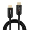 Hibridinis šviesolaidinis HDMI laidas Lindy 15 m, itin didelės spartos 48 Gbit/s, HDMI 2.1, paauksuotomis jungtimis, juodas