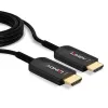 Hibridinis šviesolaidinis HDMI laidas Lindy 15 m, itin didelės spartos 48 Gbit/s, HDMI 2.1, paauksuotomis jungtimis, juodas