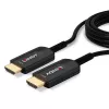 Hibridinis šviesolaidinis HDMI laidas Lindy 15 m, itin didelės spartos 48 Gbit/s, HDMI 2.1, paauksuotomis jungtimis, juodas