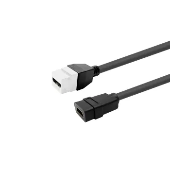 HDMI lizdo įdėklas VivoLink PROKEYHDMIFF0.2W — baltas, montuojamas į skydelį modulis
