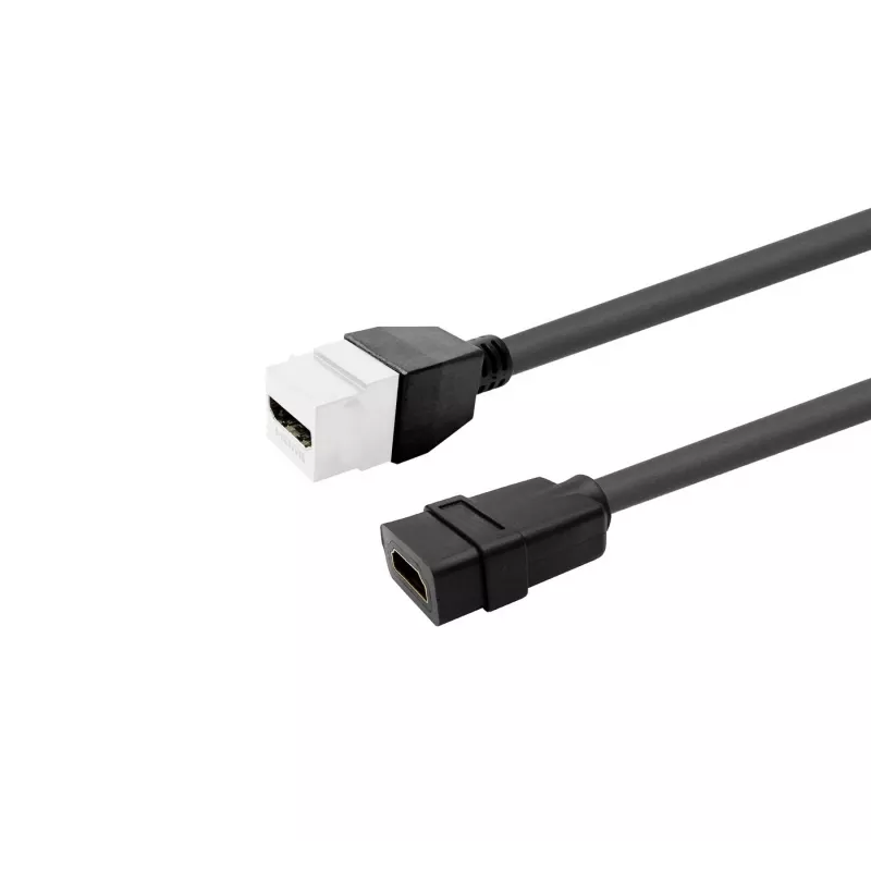HDMI lizdo įdėklas VivoLink PROKEYHDMIFF0.2W — baltas, montuojamas į skydelį modulis