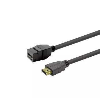 HDMI lizdo keystone įdėklas VivoLink PROKEYHDMIFM2B juoda, HDMI lizdo modulis sieninėms plokštėms ir komutaciniams skydams