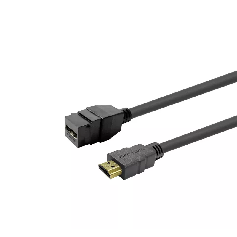 HDMI lizdo keystone įdėklas VivoLink PROKEYHDMIFM5B, juodas, vieno prievado skydo montavimas