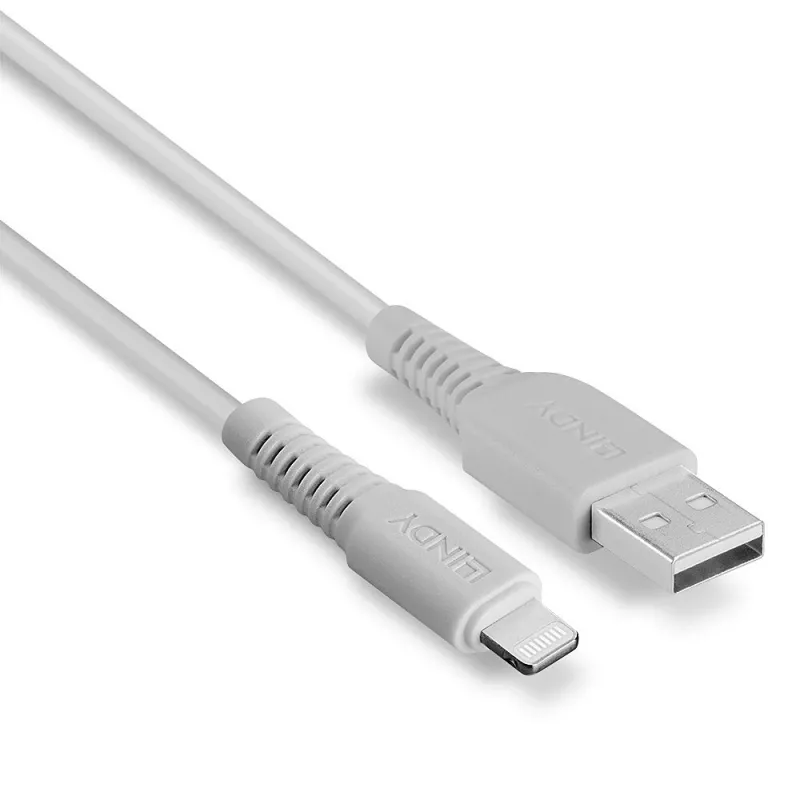 Lindy 1 m USB–Lightning laidas, baltas