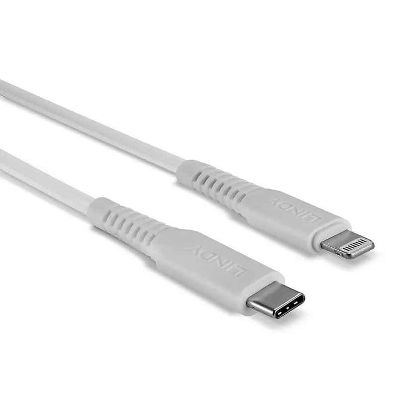Lindy 3 m USB-C į Lightning laidas baltas