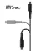 Lindy 0,5 m sustiprintas USB Type C į Lightning įkrovimo ir sinchronizavimo laidas