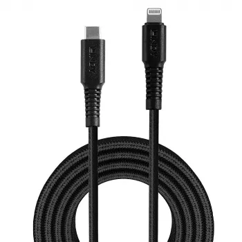 Lindy 1 m sustiprintas USB Type C į Lightning įkrovimo ir sinchronizavimo laidas