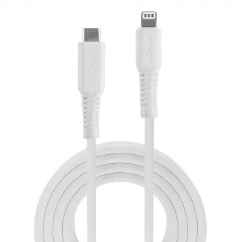 Lindy 1 m USB-C į Lightning kabelis, baltas