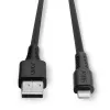 Lindy 0,5 m USB į Lightning laidas, juodas