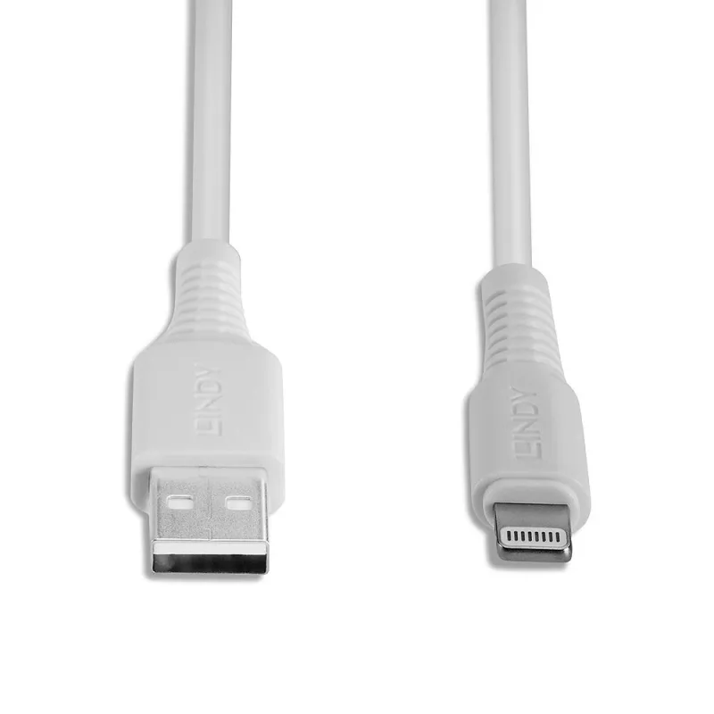 Lindy 0,5 m USB į Lightning laidas baltas