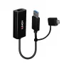 Lindy USB 3.2 Gen 1 Gigabit Ethernet keitiklis Laidinis USB Ethernet 5000 Mbit/s Juoda