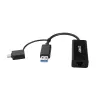 Lindy USB 3.2 Gen 1 Gigabit Ethernet keitiklis Laidinis USB Ethernet 5000 Mbit/s Juoda