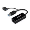 Lindy USB 3.2 Gen 1 Gigabit Ethernet keitiklis Laidinis USB Ethernet 5000 Mbit/s Juoda