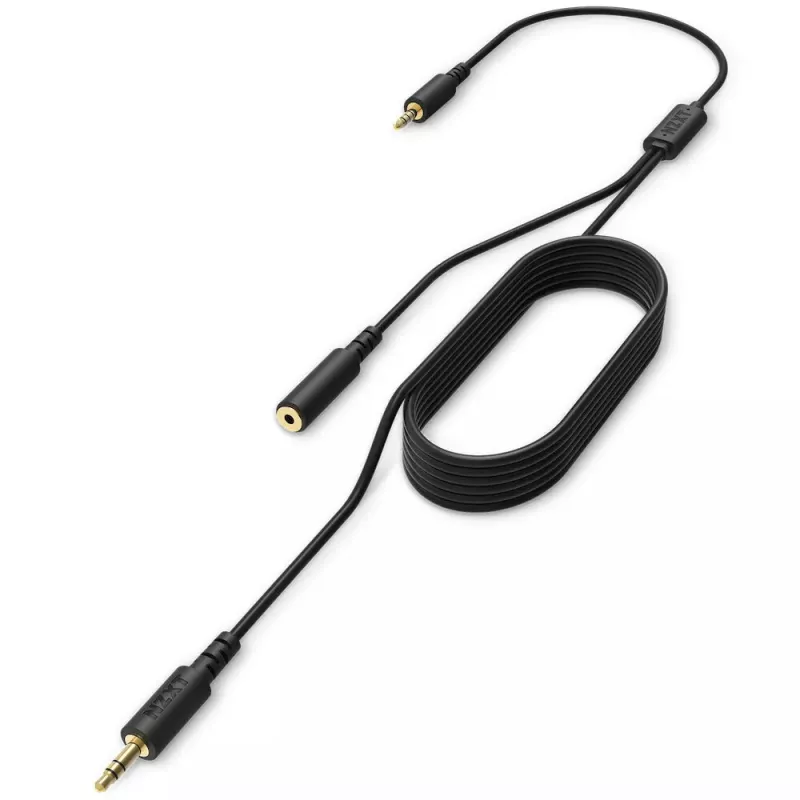 Garso kabelis NZXT ST-ACCC1-WW 2m 2x3.5mm TRRS juodas