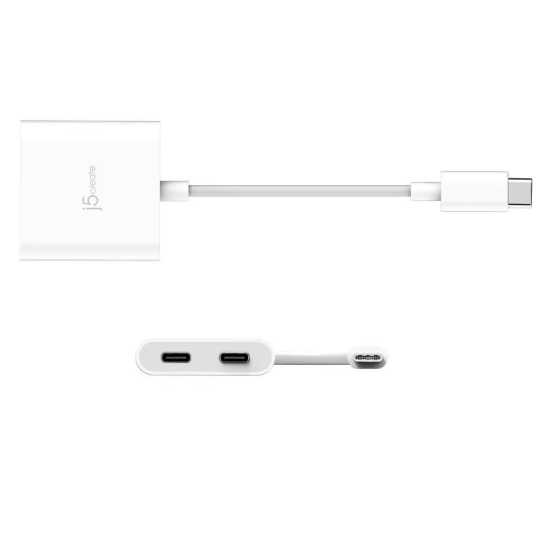 USB-C į dviejų USB-C adapterį j5create JCA164-N 3840x2160 240Hz