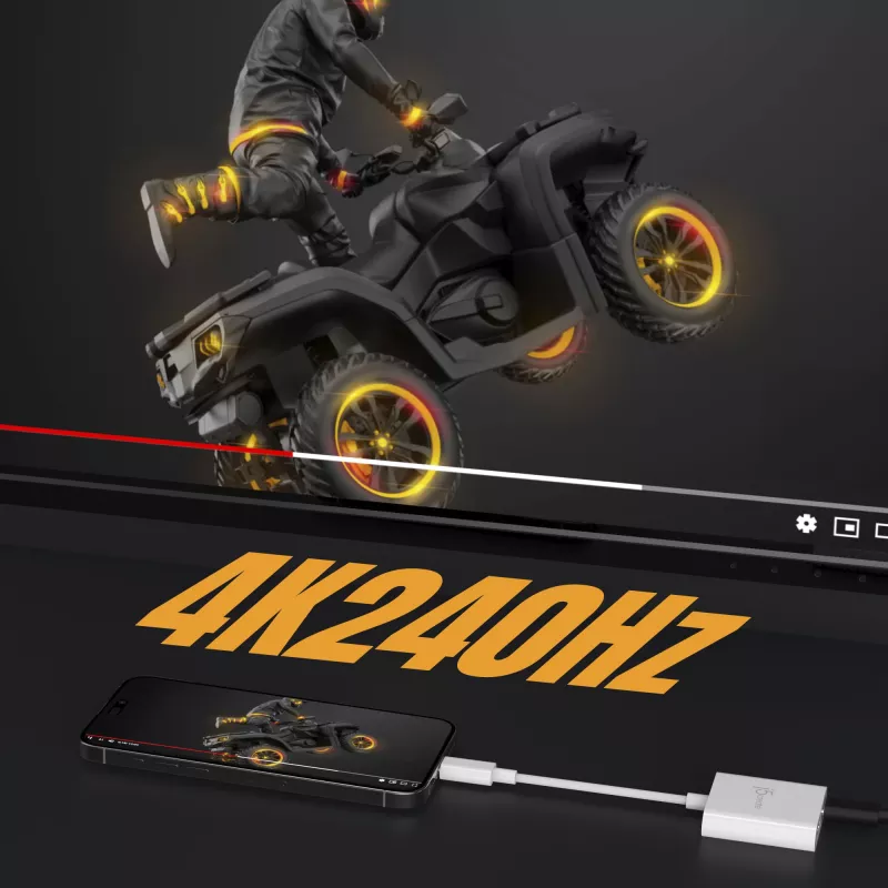USB-C į dviejų USB-C adapterį j5create JCA164-N 3840x2160 240Hz