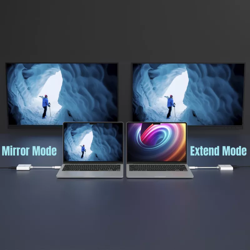 USB-C į dviejų USB-C adapterį j5create JCA164-N 3840x2160 240Hz