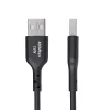 StarTech.com 1ft (30cm) USB-A į USB-C įkrovimo kabelis, įkrovimas ir sinchronizavimas, 3A, USB 2.0, TPE apvalkalas - juodas USB įkrovimo laidas