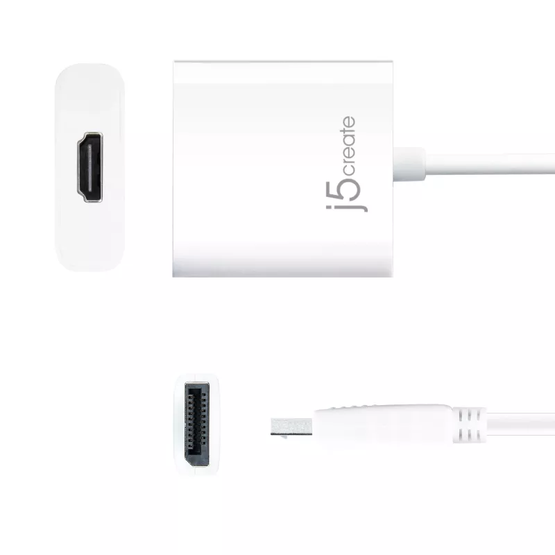 j5create JDA154 „DisplayPort“ į HDMI adapteris, 0,09 m, DisplayPort, HDMI, vyriškas, moteriškas, tiesus