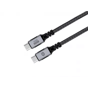 CONCEPTRONIC USB-C į USB-C laidas ETTA07B12 — USB 3.2 Gen 2x2, 1,2 m, 20 Gb/s, PD 3.0 100 W (20 V/5 A), 4K60Hz, juodas, E‑Mark