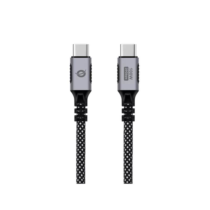 USB-C į USB-C kabelis CONCEPTRONIC ETTA07B20 — USB 3.2 Gen 2x2, 2 m, 20 Gbps, PD 3.0 100W (20V 5A), 4K@60Hz, E-mark
