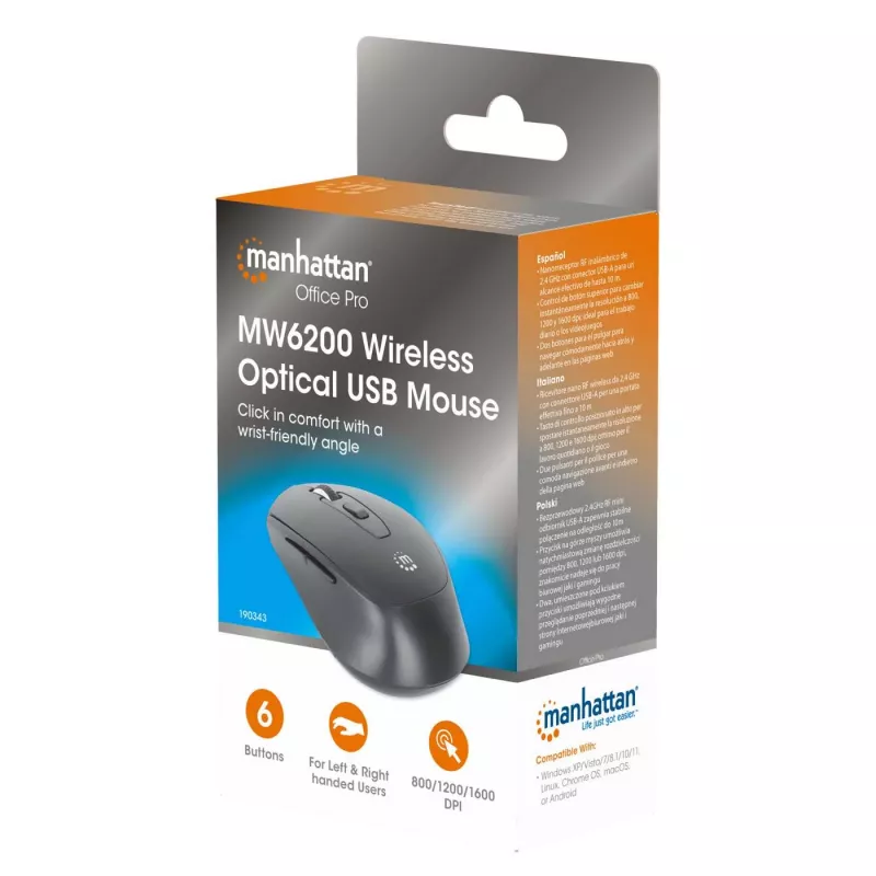 Belaidė pelė Manhattan MW6020 USB