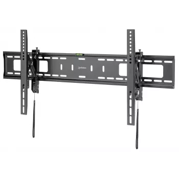 Manhattan TV ir monitoriaus laikiklis su apsauga nuo vagystės, sieninis, pakreipiamas, 43–100, juodas, VESA 200x200 iki 800x400 mm, maks. 75 kg