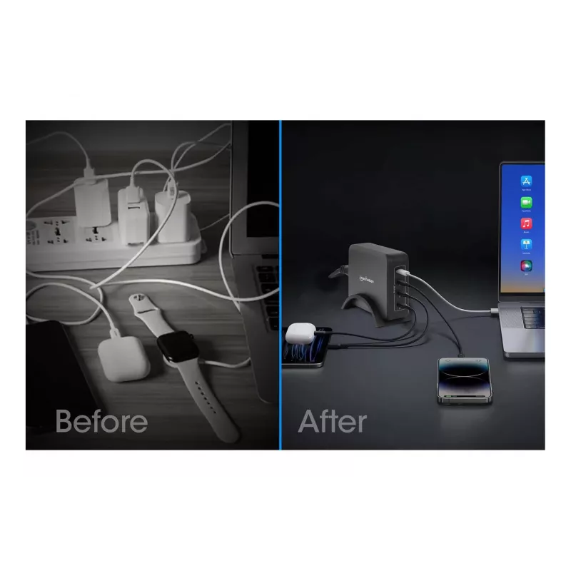 Įkroviklis Manhattan Four USB-C PD Ports 140 W vienam prievadui, 240 W iš viso
