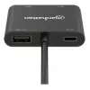 Daugiafunkcis adapteris Manhattan 154321 USB Type-C į 2 HDMI USB-A Power Delivery 100W