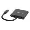 Daugiafunkcis adapteris Manhattan 154321 USB Type-C į 2 HDMI USB-A Power Delivery 100W