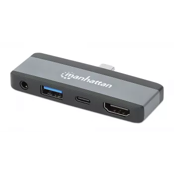 USB-C kelionių dokas Manhattan 190404 4 prievadai HDMI USB-A USB-C 3,5 mm