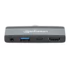USB-C kelionių dokas Manhattan 190404 4 prievadai HDMI USB-A USB-C 3,5 mm
