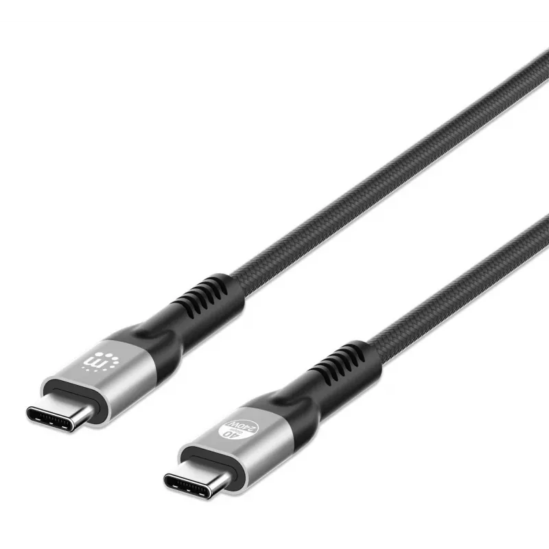 USB-C laidas iš USB-C į USB-C Manhattan 2m USB4 Gen 3x2 8K 60Hz