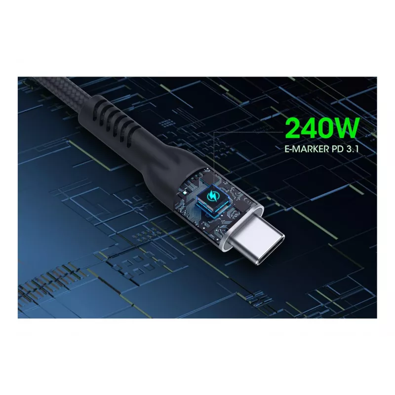 USB-C laidas iš USB-C į USB-C Manhattan 2m USB4 Gen 3x2 8K 60Hz