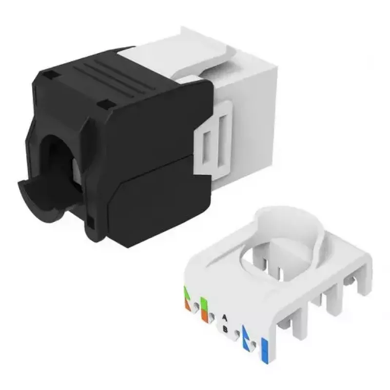 Keystone lizdas Cat.6A neekranuotas be įrankių, EQUIP 769227, RJ-45, plokščia konstrukcija, balta, 8 vnt.