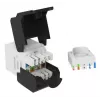 Keystone lizdas Cat.6A neekranuotas be įrankių, EQUIP 769227, RJ-45, plokščia konstrukcija, balta, 8 vnt.